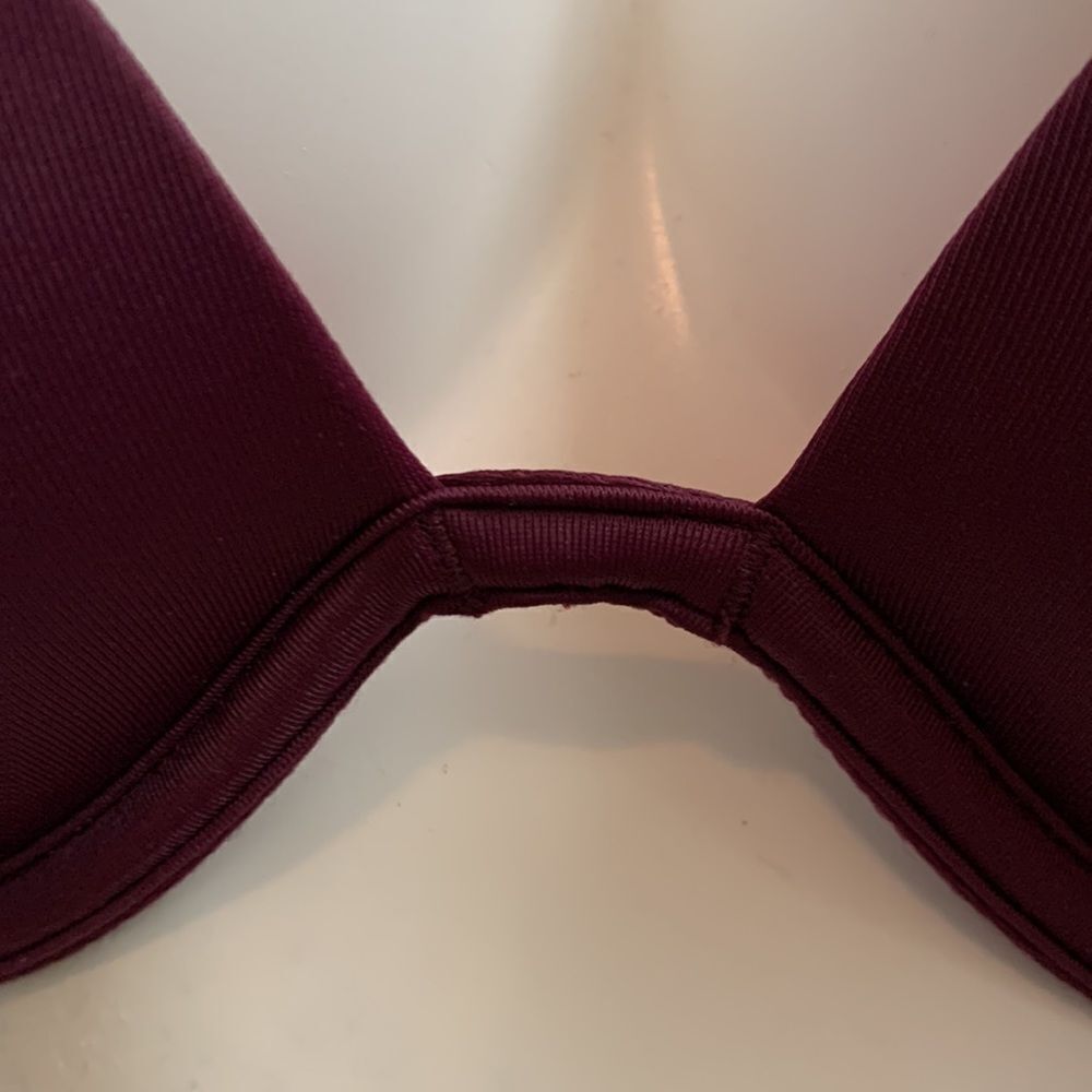 Victoria’s Secret PINK Wear Everywhere Super Push-Up Bra 34B Burgundy - Picture 3 of 12